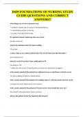 D439 FOUNDATIONS OF NURSING STUDY GUIDE QUESTIONS AND CORRECT ANSWERS&excl;&excl;