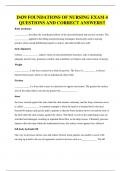 D439 FOUNDATIONS OF NURSING EXAM 4 QUESTIONS AND CORRECT ANSWERS&excl;&excl;