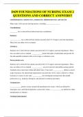 D439 FOUNDATIONS OF NURSING EXAM 2 QUESTIONS AND CORRECT ANSWERS&excl;&excl;