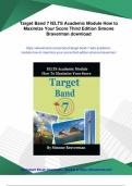 Target Band 7 IELTS Academic Module How to Maximize Your Score Third Edition Simone Braverman - Digital Download