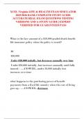 XCEL Virginia-LIFE & HEALTH EXAM SIMULATOR  2025&sol;2026 BANK COMPLETE STUDY GUIDE  ACCURATE REAL EXAM QUESTIONS TESTING  VERSIONS AND A STUDY GUIDE &vert; EXPERT  VERIFIED FOR GUARANTEED PASS 