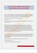 NGN&sol;NCLEX PREP EXAM 2025 QUESTIONS AND ANSWERS