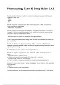 Pharmacology Exam &num;2 Study Guide&colon; 3&comma;4&comma;5 NEWEST 2025&sol;2026 ACTUAL EXAM COMPLETE QUESTIONS AND CORRECT DETAILED ANSWERS &lpar;VERIFIED ANSWERS&rpar; &vert;ALREADY GRADED A&plus;&vert;&vert;BRAND NEW&excl;&excl;
