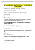 LPA 1 GI EXAM QUESTIONS AND CORRECT ANSWERS&excl;&excl;
