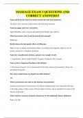 MASSAGE EXAM 3 QUESTIONS AND CORRECT ANSWERS&excl;&excl;