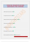 NURS 302- PHARM EXAM 2025 QUESTIONS AND ANSWERS