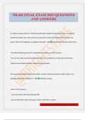 NR 602 FINAL EXAM 2025 QUESTIONS AND ANSWERS