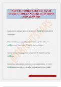 NRF CUSTOMER SERVICE EXAM STUDY GUIDE EXAM 2025 QUESTIONS AND ANSWERS