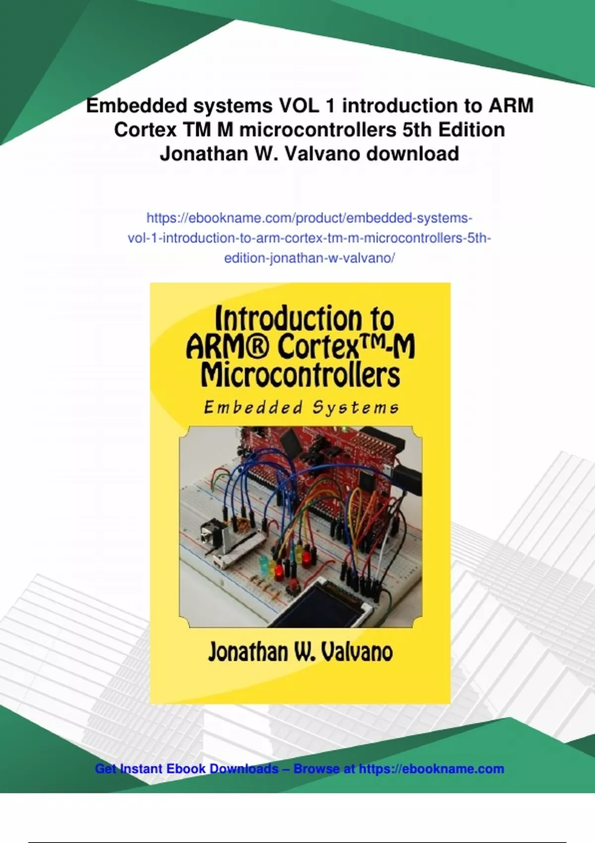 Summary Embedded systems VOL 1 introduction to ARM Cortex TM M ...