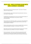 BUSI 1401 - INFO SYSTEMS EXAM WITH 100&percnt; CORRECT ANSWERS