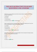 NSG 441 EAQ PRACTICE EXAM 2025 QUESTIONS AND ANSWERS