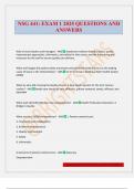NSG 441&colon; EXAM 1 2025 QUESTIONS AND ANSWERS