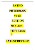 Test Bank For Pathophysiology The Biological Basis for Disease in Adults and Children 9th Edition By McCance&comma; Huether &lpar;exam test with correct answers&rpar;