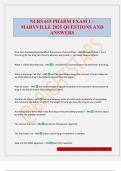 NURS 615 PHARM EXAM 1 &ndash; MARYVILLE 2025 QUESTIONS AND ANSWERS