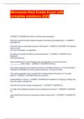 Minnesota Real Estate Exam with complete solutions 2025&period;
