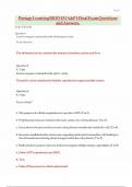 Portage Learning BIOD 151 A&P 1 Final Exam Questions and Answers&period;