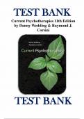 Test Bank For Current Psychotherapies 11th Edition By Danny Wedding&semi; Raymond J&period; Corsini 
