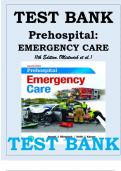 Test Bank - Prehospital Emergency Care 11th Edition by Mistovich & Karren &vert;complete guide 2025