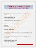 ONS PRACTICE TEST EXAM 2025 QUESTIONS AND ANSWERS