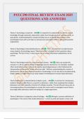 PSYC290 FINAL REVIEW EXAM 2025 QUESTIONS AND ANSWERS