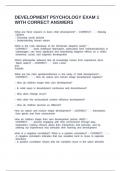 Development Psychology Exam 1