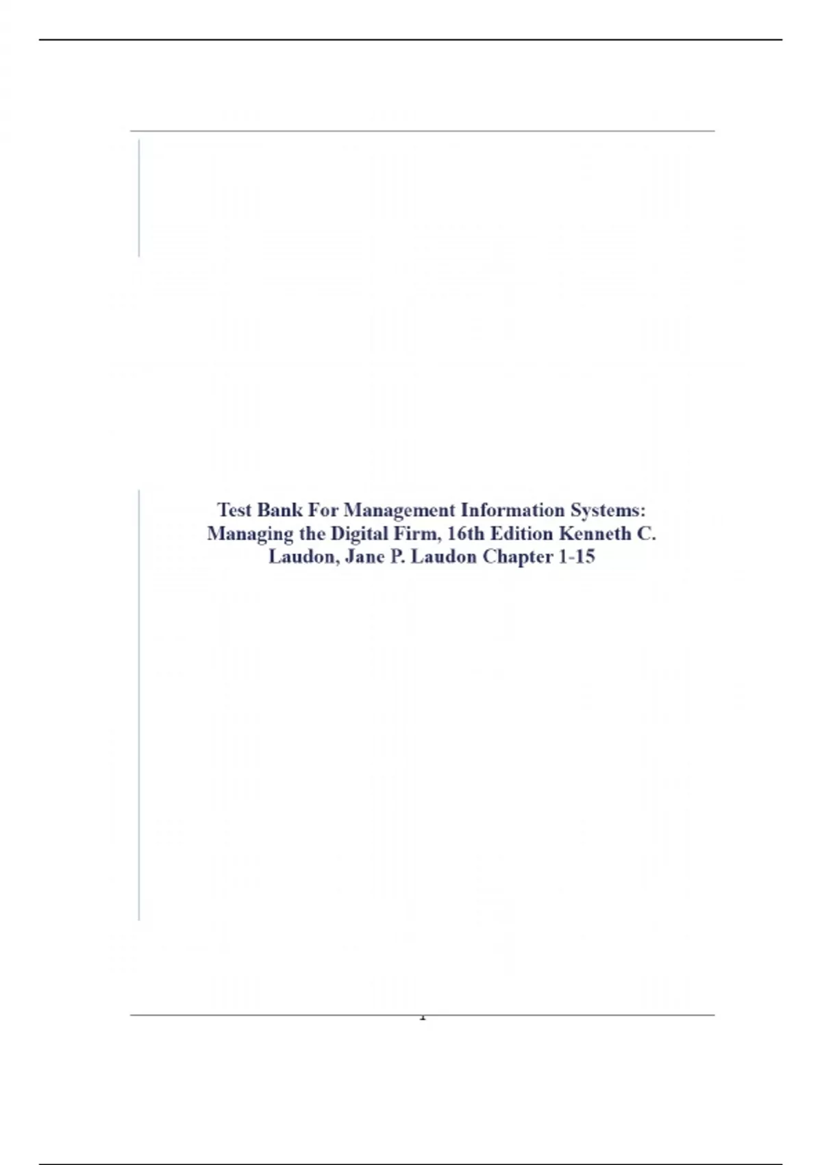 Test Bank For Management Information Systems: Managing the Digital Firm ...