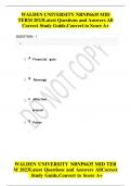 WALDEN UNIVERSITY NRNP6635 MID TERM 2023Latest Questions and Answers All Correct Study Guide&comma;Convert to Score A&plus;
