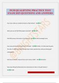 PGM QUALIFYING PRACTICE TEST EXAM 2025 QUESTIONS AND ANSWERS