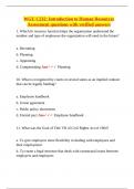  WGU C231 &ndash; Introduction to Human Resource Management &ndash; Complete Assessment Guide with Verified Answers
