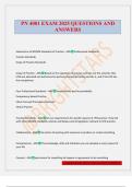 PN 4001 EXAM 2025 QUESTIONS AND ANSWERS