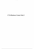 WGU C716 Business Comm Task 3 With Complete Solutions 2025