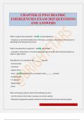 CHAPTER 22 PSYCHIATRIC EMERGENCIES EXAM 2025 QUESTIONS AND ANSWERS