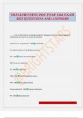 IMPLEMENTING POC PTAP 1320 EXAM 2025 QUESTIONS AND ANSWERS