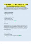 FELE Subtest 1 ACTUAL UPDATED  Exam  Questions and CORRECT Answers