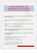 PTAP 1320- SPECIFIC HIP REHABILITATION EXAM 2025 QUESTIONS AND ANSWERS