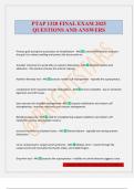 PTAP 1320 FINAL EXAM 2025 QUESTIONS AND ANSWERS