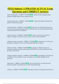 FELE Subtest 1 UPDATED ACTUAL Exam  Questions and CORRECT Answers 