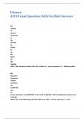 Finance 4201 Exam Questions With Verified Answers&period;