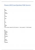 Finance 4201 Exam Questions With Answers&period;