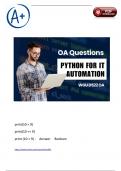 WGU D522 OA Questions And Answers Latest Updates 2025&sol;2026 With Correct Answers 100&percnt; With Complete Solutions
