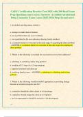 CADC Certification Practice Test 2025 with 200 Real Exam  Prep Questions and Correct Answers &vert; Certified Alcohol and  Drug Counselor Exam Latest 2025-2026 Prep &lpar;brand new&excl;&rpar; 
