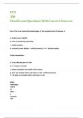 FIN 300 Final Exam Questions With Correct Answers