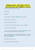 Oklahoma DMV  UPDATED ACTUAL  Exam Questions and CORRECT Answers