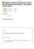 WGU D338 OA &vert; Objective Assessment &vert; Explore New 340 Questions and Answers &vert; 2025 Update &vert; 100&percnt; Correct&period;