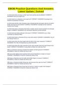 EBOB Practice Questions And Answers Latest Update &vert; Solved