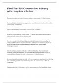 Final Test 510 Construction Industry with complete solution