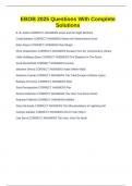 EBOB 2025 Questions With Complete Solutions