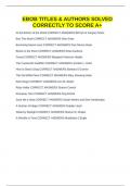 EBOB TITLES & AUTHORS SOLVED CORRECTLY TO SCORE A&plus;