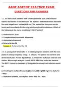 AANP AGPCNP PRACTICE EXAM 2025 Exam with Questions and Answers &lpar;2025 &sol; 2026&rpar; 100&percnt; Guarantee Pass&period;