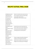 NHA-PCT ACTUAL FINAL EXAM 